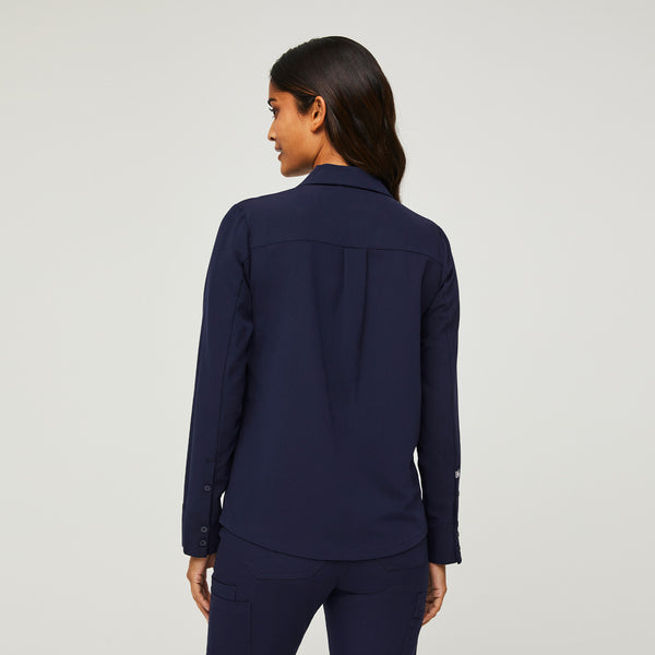 women's Navy Nala - Longsleeve ScrubPolo™