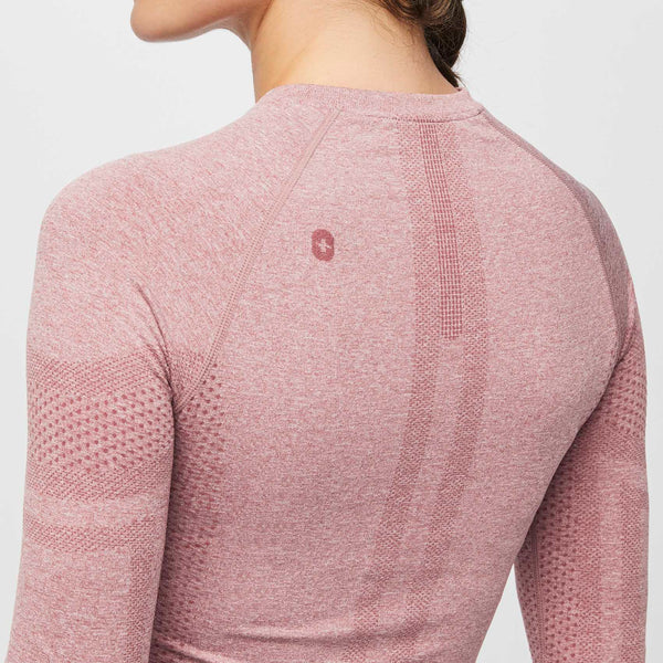Women's Mauve Salta Seamless - Long-Sleeve Underscrub (3XL-6XL)