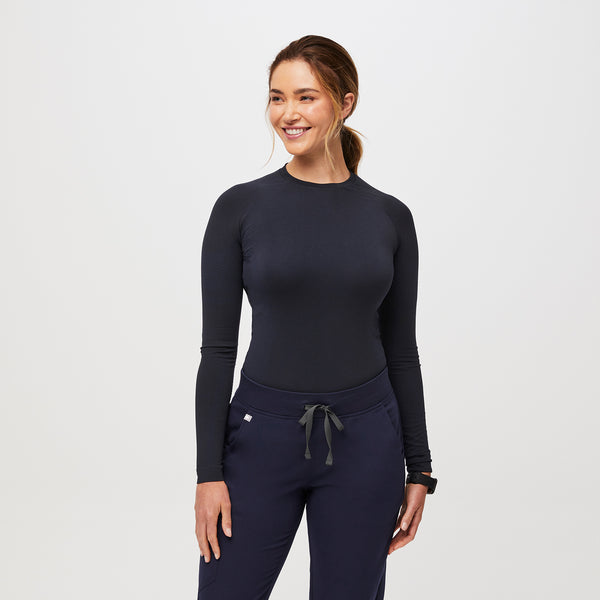 Women's Navy Salta Seamless - Long-Sleeve Underscrub (3XL-6XL)