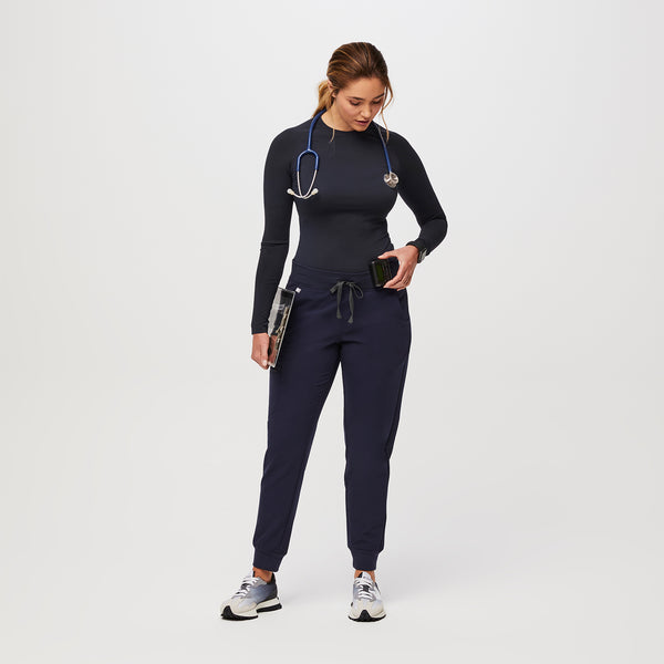 Women's Navy Salta Seamless - Long-Sleeve Underscrub (3XL-6XL)
